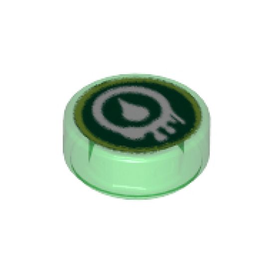 Tile, Round 1 x 1 with Ninjago Venomari Pattern