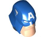 Large Figure Part Head Modified Super Heroes Captain America with Light Nougat Face Pattern