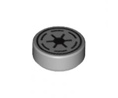 Tile, Round 1 x 1 with SW Emblem of the Galactic Republic with 6 Spokes Pattern