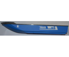Boat Hull Unitary 51 x 12 x 6 with Dark Bluish Gray Top with 'POLICE' and '7287' Pattern on Both Sides (Stickers) - Set 7287