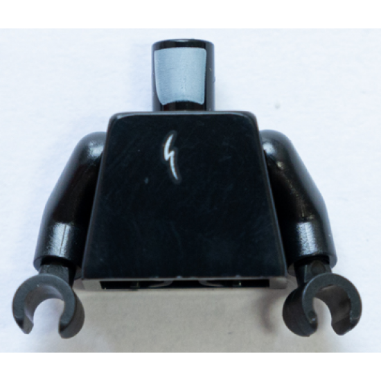 Torso White Lightning Bolt Pattern / Black Arms / Black Hands