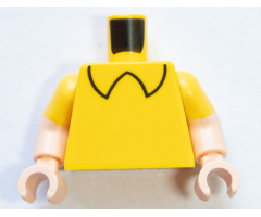 Torso Black Shirt Collar Pattern / Light Nougat Arms with Yellow Short Sleeves / Light Nougat Hands