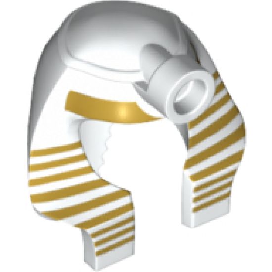 Minifigure, Headgear Headdress Mummy with Gold Stripes Pattern