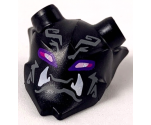 Minifigure, Visor Mask Ninjago Oni with Dark Purple and Magenta Eyes and White Fangs Pattern