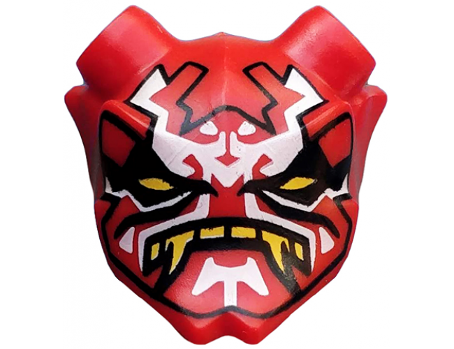Minifigure, Visor Mask Ninjago Oni with Mask of Vengeance Pattern