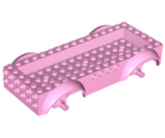 Vehicle, Base 8 x 16 x 2 1/2 with Mudguards Raised, 4 x 14 Recessed Center with 3 Holes, and Same Color Wheels Holders