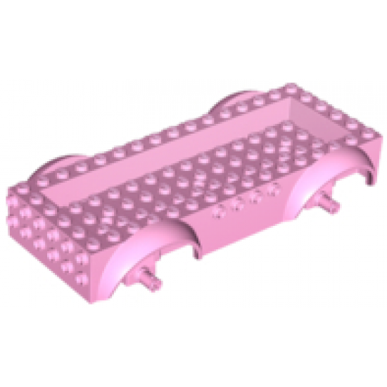 Vehicle, Base 8 x 16 x 2 1/2 with Mudguards Raised, 4 x 14 Recessed Center with 3 Holes, and Same Color Wheels Holders