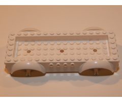 Vehicle, Base 8 x 16 x 2 1/2 with Mudguards Raised, 4 x 14 Recessed Center with 3 Holes, and Same Color Wheels Holders