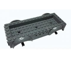 Vehicle, Base 8 x 16 x 2 1/2 with Mudguards Raised, 4 x 14 Recessed Center with 3 Holes, and Same Color Wheels Holders
