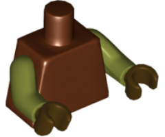 Torso Plain / Olive Green Arms / Dark Brown Hands