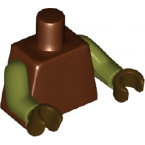 Torso Plain / Olive Green Arms / Dark Brown Hands
