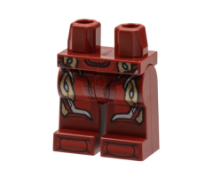 Hips and Legs with Armor, Red Plates, Silver and Gold Trim Pattern
