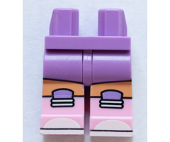 Hips and Legs with Straps, Stripes, Medium Lavender Knees and Bright Pink Boots Pattern