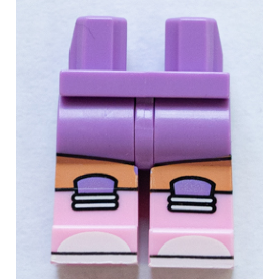 Hips and Legs with Straps, Stripes, Medium Lavender Knees and Bright Pink Boots Pattern