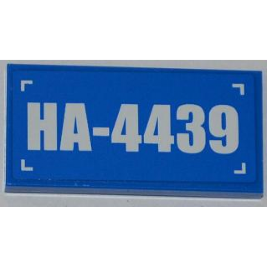 Tile 2 x 4 with 'HA-4439' Pattern (Sticker) - Set 4439