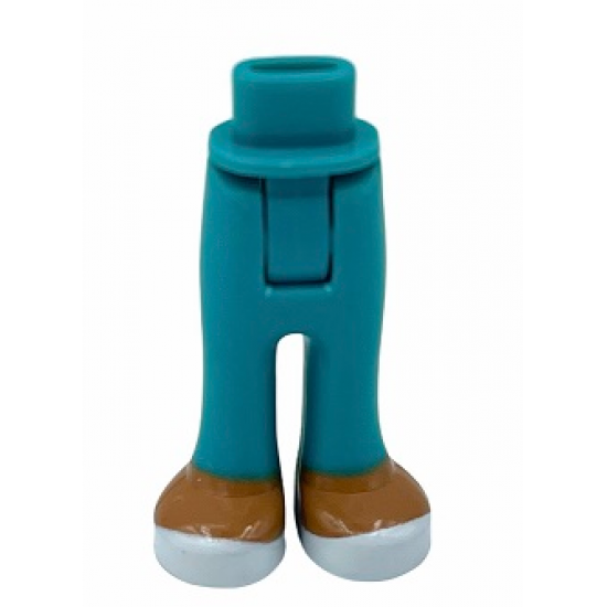 Mini Doll Hips and Trousers with Back Pockets with Medium Nougat Feet and White Shoes Pattern - Thick Hinge