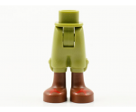 Mini Doll Hips and Trousers Cropped with Reddish Brown Boots, Red Trim Pattern - Thick Hinge