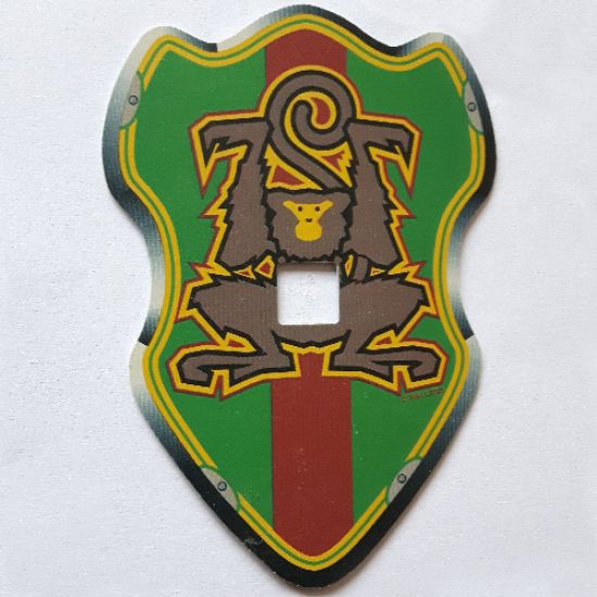 Plastic Shield for Large Figures with Knights Kingdom Rascus Monkey Pattern
