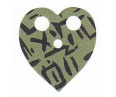 Minifigure Cape Cloth, Heart Shaped with Black Markings Pattern