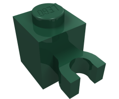 Brick, Modified 1 x 1 with Open U Clip (Vertical Grip) - Solid Stud