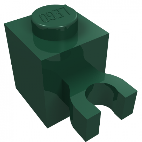 Brick, Modified 1 x 1 with Open U Clip (Vertical Grip) - Solid Stud