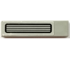 Tile 1 x 4 with Black Grille Pattern (Sticker) - Set 5542