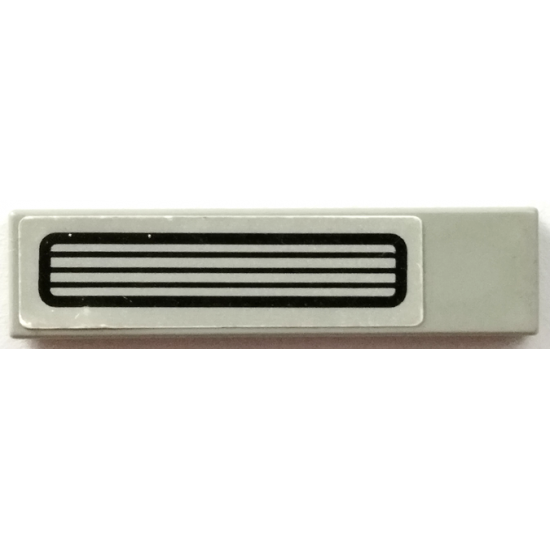 Tile 1 x 4 with Black Grille Pattern (Sticker) - Set 5542