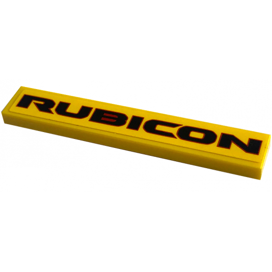 Tile 1 x 6 with Black and Red 'RUBICON' Pattern (Sticker) - Set 42122