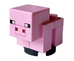 Minecraft Pig, Baby (Plain Snout) - Brick Built