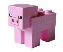 Minecraft Pig with 2 x 2 Plate (Plain Snout) - Brick Built