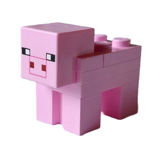 Minecraft Pig with 2 x 2 Plate (Plain Snout) - Brick Built