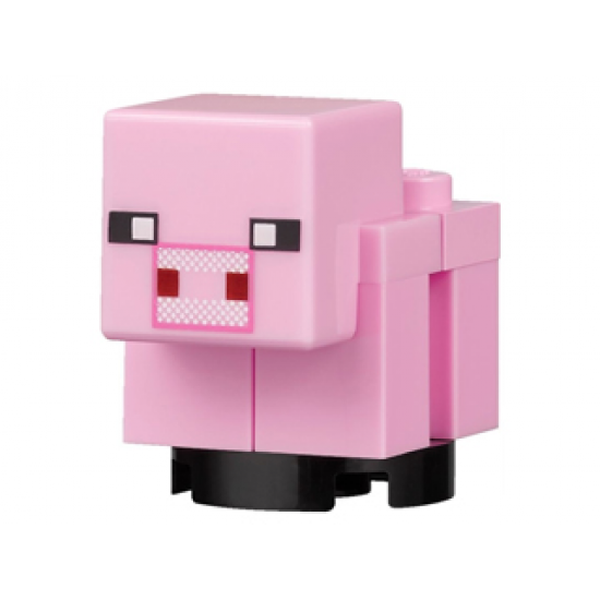 Minecraft Pig, Baby (White Snout) - Brick Built