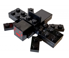Minecraft Spider with Bracket for Jockey Attachment - Brick Built