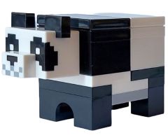 Minecraft Panda (White Plate with Bar Handle) - Brick Built