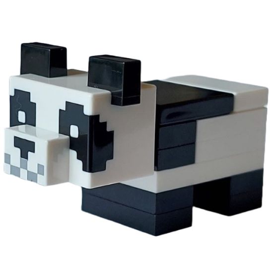 Minecraft Panda, Baby (White Plate with Bar Handle) - Brick Built