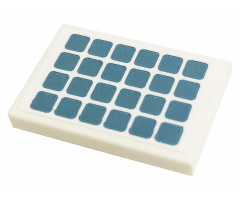 Tile 2 x 3 with Solar Panel with Metallic Light Blue Squares Pattern (Sticker) - Set 41443