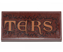 Tile 2 x 4 with 'TERS' and Fur Pattern (Sticker) - Set 30628