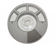 Dish 4 x 4 Inverted (Radar) with Open Stud with Light Bluish Gray and Dark Bluish Gray Radial Millennium Falcon Cockpit Pattern