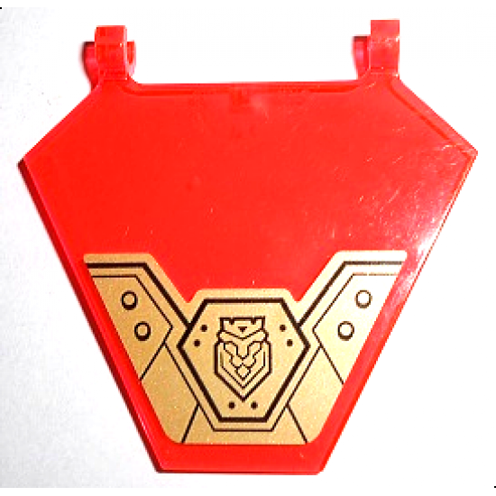 Flag 5 x 6 Hexagonal with Gold Metal Plates with Black Lines and Rivets Pattern (Sticker) - Set 72006