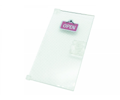 Door 1 x 4 x 6 with Stud Handle with Dark Pink 'OPEN' Sign Pattern (Sticker) - Set 41366