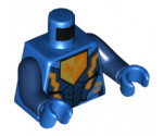 Torso Nexo Knights Armor with Orange and Gold Circuitry and Falcon on Pentagonal Shield Pattern / Dark Blue Arms / Blue Hands