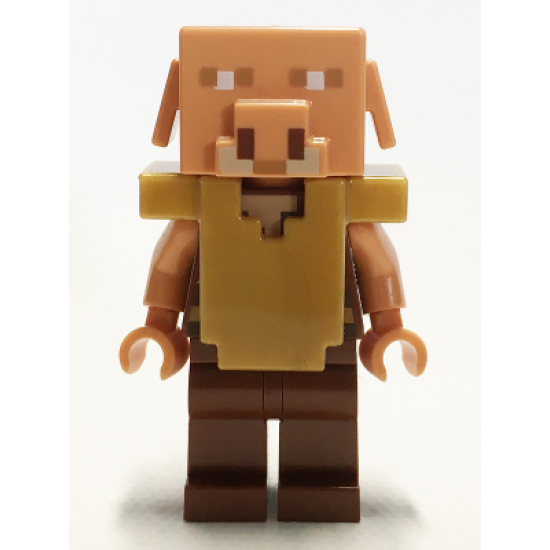 Piglin - Pearl Gold Armor, Reddish Brown Legs