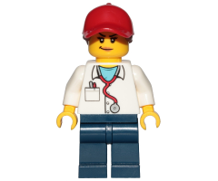Personal Trainer - Female, Red Ball Cap with Reddish Brown Ponytail
