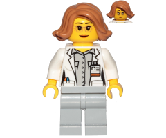Scientist, Botanist - Female, Glasses and Medium Nougat Hair Short Swept Sideways