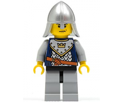 Fantasy Era - Crown Knight Scale Mail with Crown, Helmet with Neck Protector, Scowl