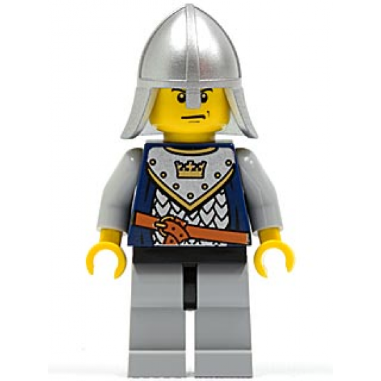 Fantasy Era - Crown Knight Scale Mail with Crown, Helmet with Neck Protector, Scowl