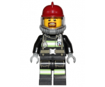 Fire - Reflective Stripes with Utility Belt, Dark Red Fire Helmet, Breathing Neck Gear with Air Tanks, Trans Clear Visor, Goatee