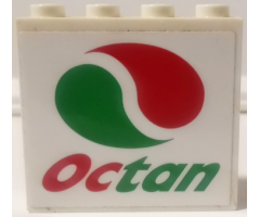 Brick 1 x 4 x 3 with Octan Logo Pattern on Both Sides (Stickers) - Set 60257