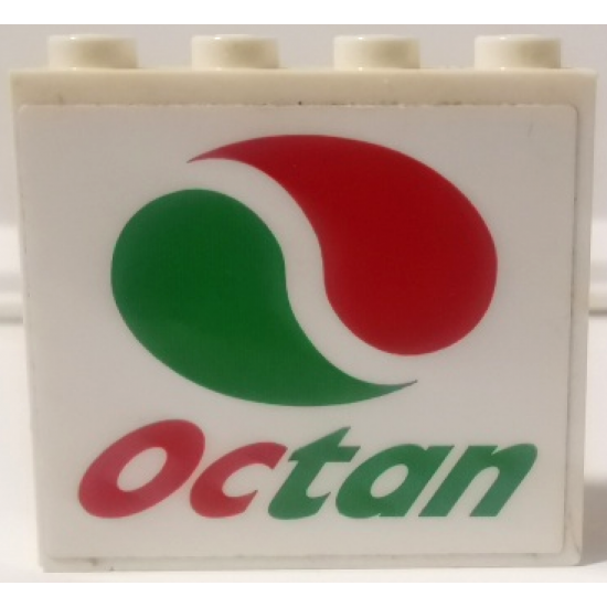 Brick 1 x 4 x 3 with Octan Logo Pattern on Both Sides (Stickers) - Set 60257