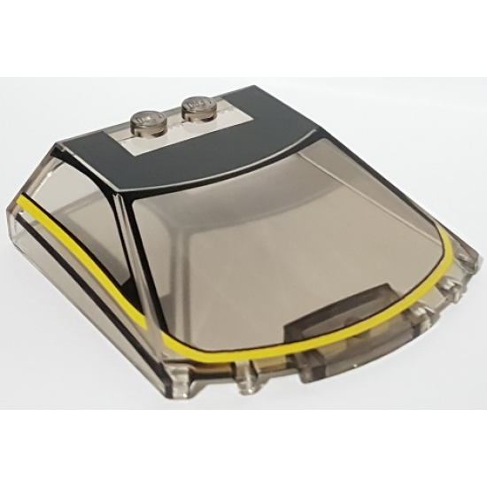 Windscreen 6 x 6 x 1 1/3 with Black Roof with Yellow Stripe Pattern